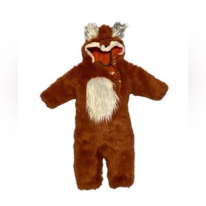 Pottery Barn Kids Fox Costume One Piece Baby 12-24 Months Halloween Pretend Play